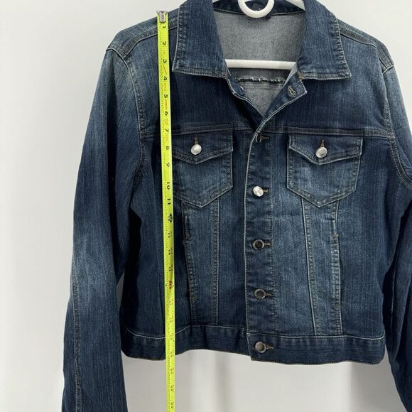 Faded Glory Size L 12 -14 Women's Denim Jean Jacket Button Down Front Pockets - Picture 12 of 16